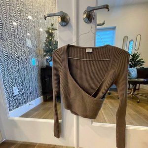 Abercrombie Size Small Brown Wrap Sweater